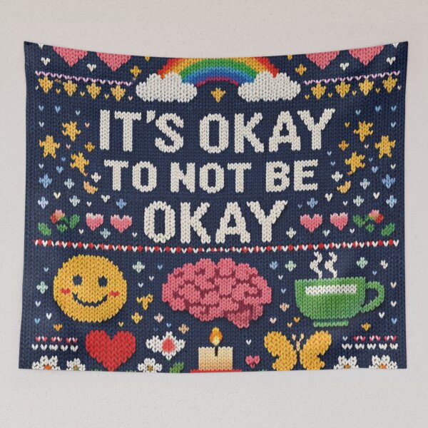 Item preview, Mental Health Knit Design: It's Okay Not To Be Okay designed and sold by Mauswohn.