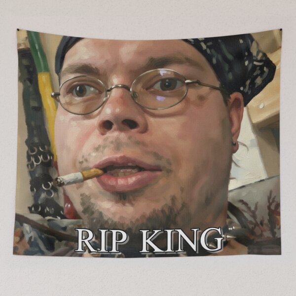Item preview, RIP KINGCOBRA Tribute – Gothic Wizard Meme | Internet Legend Energy designed and sold by MaxLevelMerch.