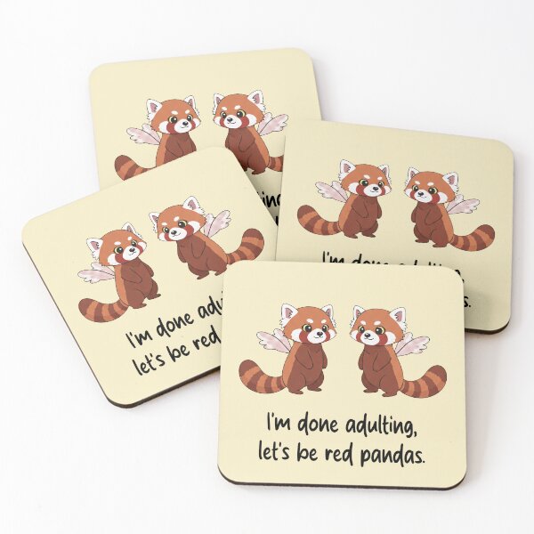 Item preview, Funny Red Panda I'm Done Adulting Lets Be Red Pandas Animal Boys Girls Kids designed and sold by FurryHavenPH.