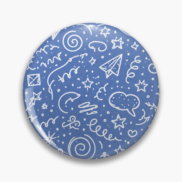 Item preview, Blue Sketch Doodle Pattern – Hand Drawn Abstract Seamless Aesthetic Pattern designed and sold by DrizzyV.