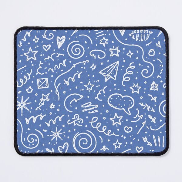 Item preview, Blue Sketch Doodle Pattern – Hand Drawn Abstract Seamless Aesthetic Pattern designed and sold by DrizzyV.