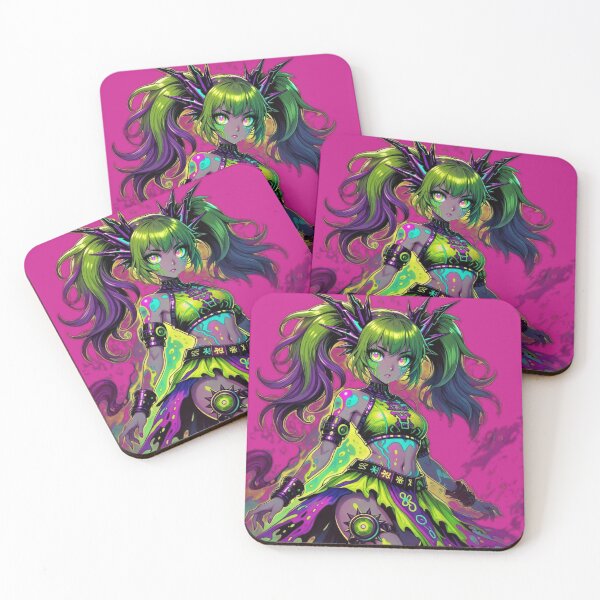 Item preview, Cyberpunk Toxic Slime Goddess – Neon Glow Hair & Acid Aura designed and sold by RadaQueen.