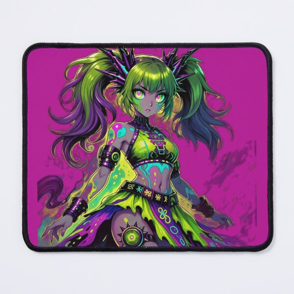 Item preview, Cyberpunk Toxic Slime Goddess – Neon Glow Hair & Acid Aura designed and sold by RadaQueen.
