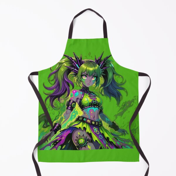 Item preview, Cyberpunk Toxic Slime Goddess – Neon Glow Hair & Acid Aura designed and sold by RadaQueen.