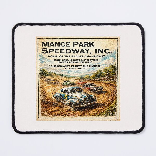 Item preview, Mance Park Auto Races Poster Variation color version designed and sold by Helios Be. Lavsh.