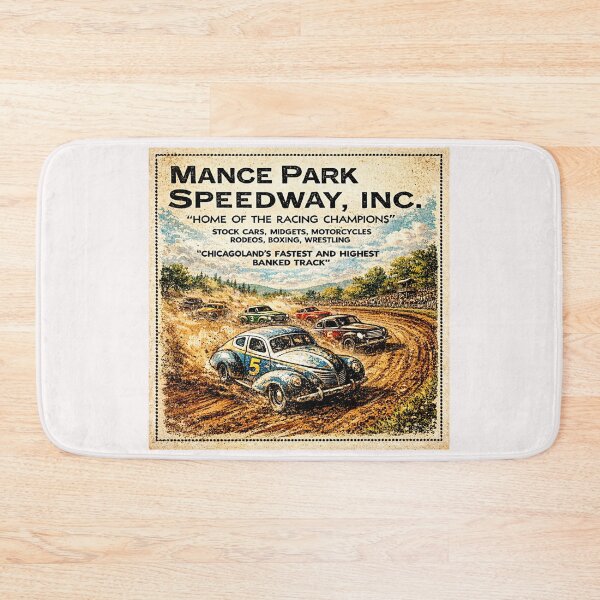 Item preview, Mance Park Auto Races Poster Variation color version designed and sold by Helios Be. Lavsh.