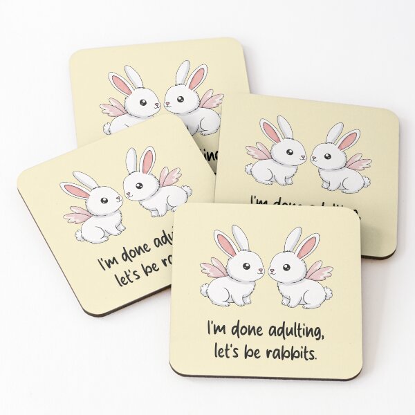Item preview, Funny Rabbit I'm Done Adulting Lets Be Rabbits Animal Boys Girls Kids designed and sold by FurryHavenPH.