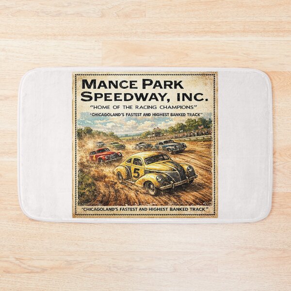 Item preview, Mance Park Auto Races Poster Variation color version#1 designed and sold by Helios Be. Lavsh.