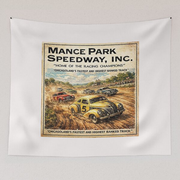 Item preview, Mance Park Auto Races Poster Variation color version#1 designed and sold by Helios Be. Lavsh.