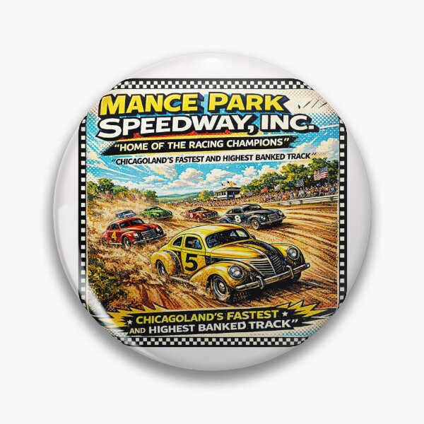 Item preview, Mance Park Auto Races Poster Variation color version#2 designed and sold by Helios Be. Lavsh.