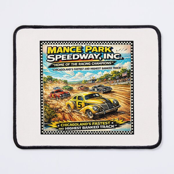 Item preview, Mance Park Auto Races Poster Variation color version#2 designed and sold by Helios Be. Lavsh.