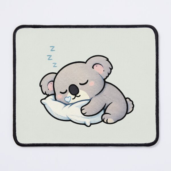 Item preview, Sleepy Koala Hugging Pillow – Cute Kawaii Lazy Sleep Meme Embroidered Patch Style designed and sold by ColorSplash123.