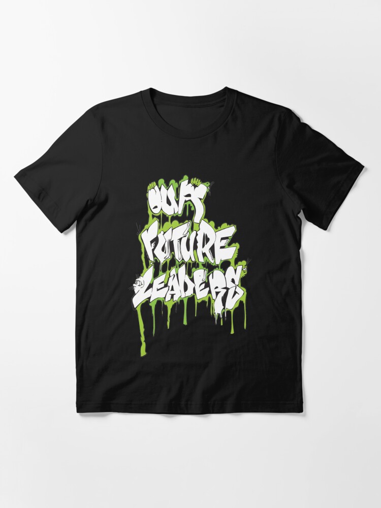 Alternate view of Our Future Leaders Graffiti Green Essential T-Shirt