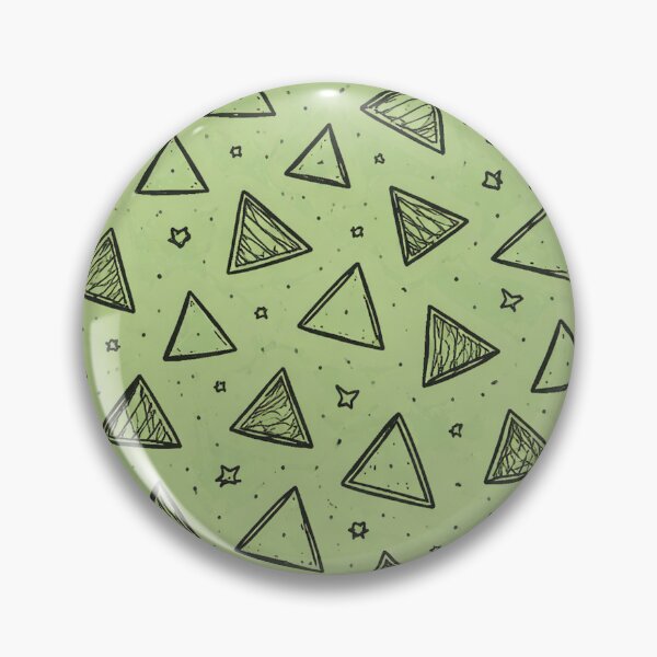 Item preview, Geometric Triangle Pattern – Hand Drawn Triangles on Green Background designed and sold by DrizzyV.
