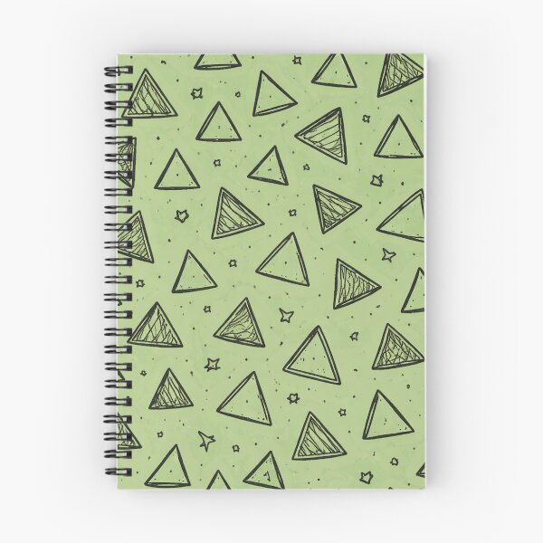 Item preview, Geometric Triangle Pattern – Hand Drawn Triangles on Green Background designed and sold by DrizzyV.