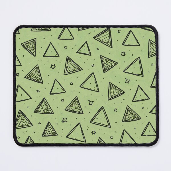 Item preview, Geometric Triangle Pattern – Hand Drawn Triangles on Green Background designed and sold by DrizzyV.