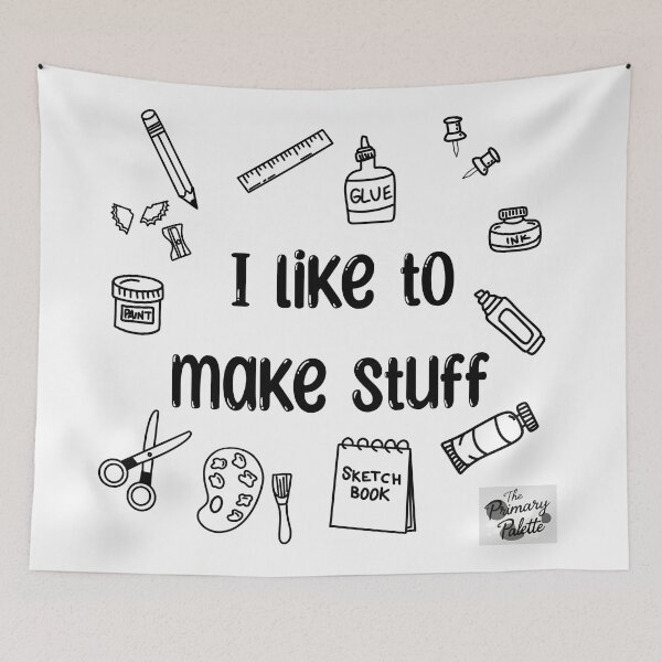 Item preview, B&W Make Stuff- The Primary Palette designed and sold by Angela’s Doodles.