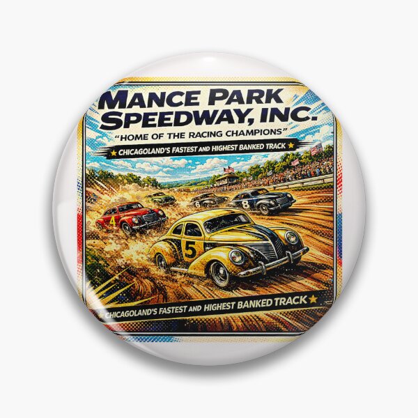 Item preview, Mance Park Auto Races Poster Variation color version#3 designed and sold by Helios Be. Lavsh.