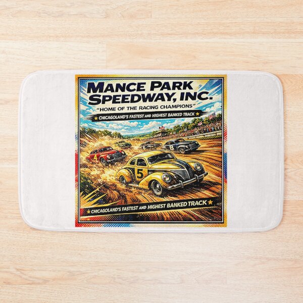 Item preview, Mance Park Auto Races Poster Variation color version#3 designed and sold by Helios Be. Lavsh.