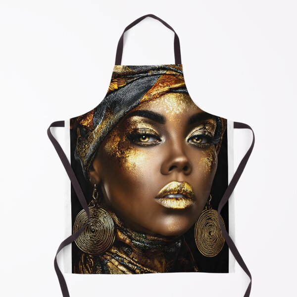 Item preview, Elegant Portrait with Golden Accents and Turban Style designed and sold by Artessie.