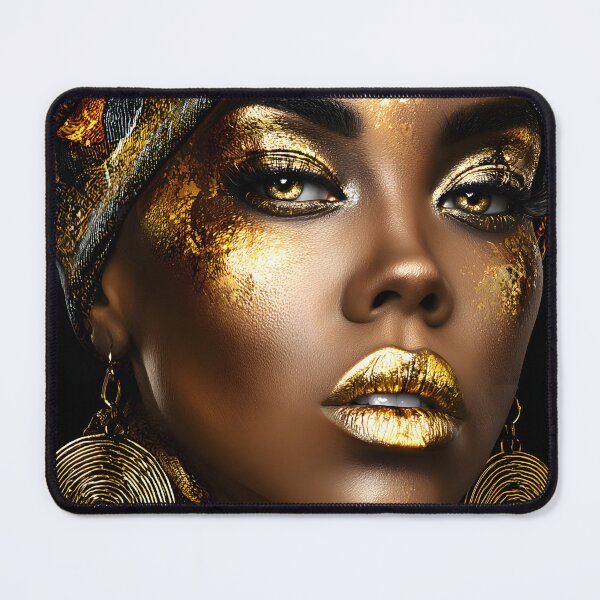 Item preview, Elegant Portrait with Golden Accents and Turban Style designed and sold by Artessie.
