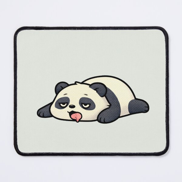 Item preview, Lazy Burnout Panda – Cute Kawaii Exhausted Panda Meme Embroidered Patch Style designed and sold by ColorSplash123.
