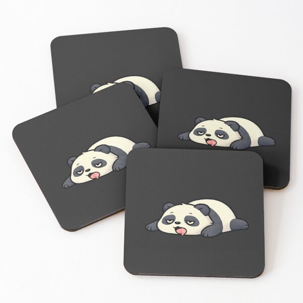 Item preview, Lazy Burnout Panda – Cute Kawaii Exhausted Panda Meme Embroidered Patch Style designed and sold by ColorSplash123.