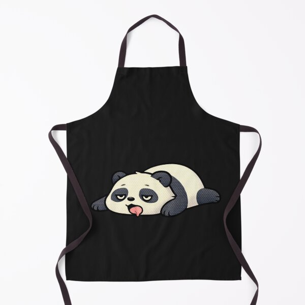 Item preview, Lazy Burnout Panda – Cute Kawaii Exhausted Panda Meme Embroidered Patch Style designed and sold by ColorSplash123.