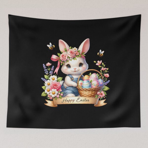 Item preview, Cute Easter Bunny Illustration – Spring Pastel Rabbit Artwork designed and sold by artedigital99.