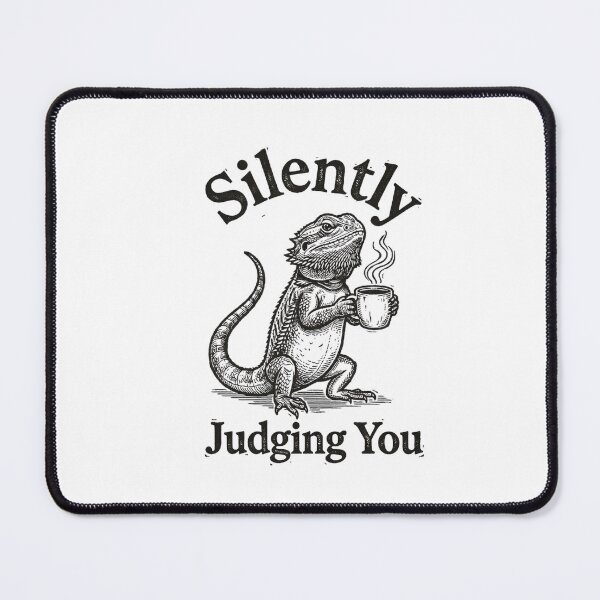 Item preview, Silently Judging You - Funny Bearded Dragon Coffee Lover Reptile Design designed and sold by gooseprinttees.