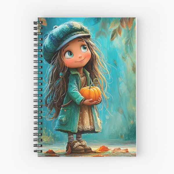 Item preview, Whimsical Girl with Pumpkin in Autumn Landscape designed and sold by Artessie.