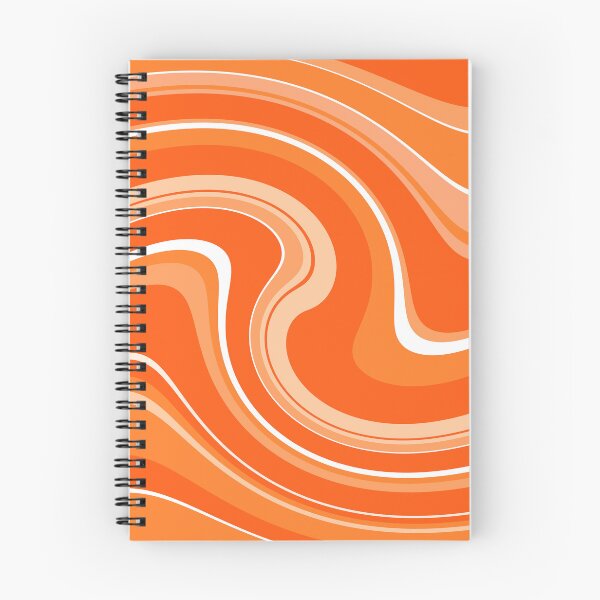 Item preview, 60's 70's Retro liquid Stripe in Orange and Cream designed and sold by MellowCat.