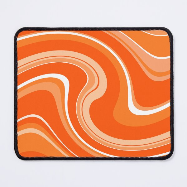 Item preview, 60's 70's Retro liquid Stripe in Orange and Cream designed and sold by MellowCat.