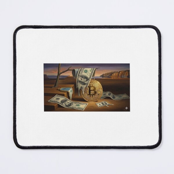 Item preview, The Persistence of Bitcoin: Surrealism of Melted Banknotes and Digital Gold designed and sold by MHM041191.