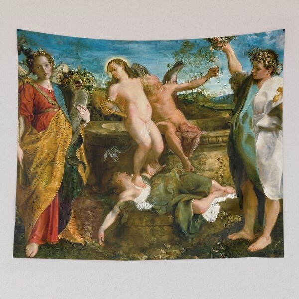 Item preview, Annibale Carracci Allegory Truth Time Baroque Mythological Painting designed and sold by TheSoulOfArt.