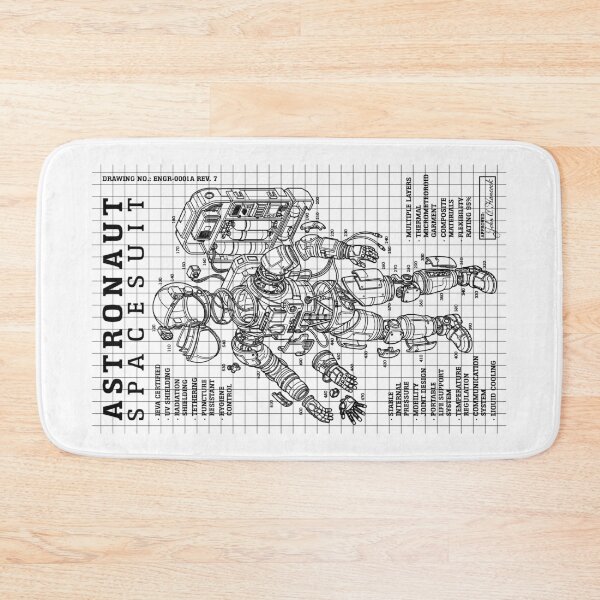 Item preview, Astronaut Spacesuit Manned Space Flight Suit Diagram designed and sold by GrandeDuc.