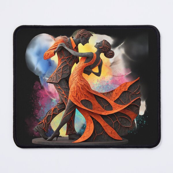Item preview, Eternal Dance of Love – Romantic Couple Tango in Elegant Modern Art Style designed and sold by ChenEngEng.