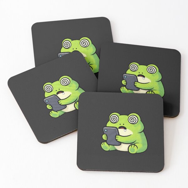 Item preview, Phone Addict Frog – Cute Kawaii Smartphone Meme Embroidered Patch Style designed and sold by ColorSplash123.