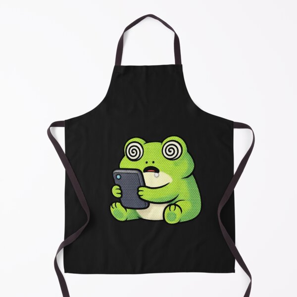 Item preview, Phone Addict Frog – Cute Kawaii Smartphone Meme Embroidered Patch Style designed and sold by ColorSplash123.