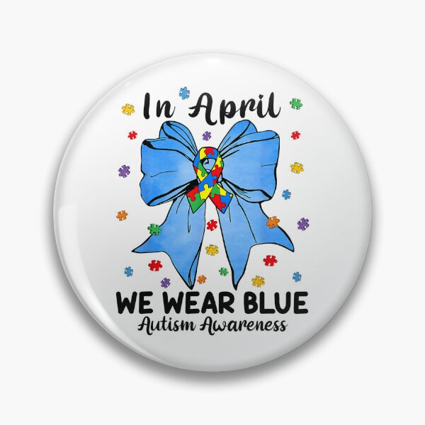 Item preview, Autism Bow In April We Wear Blue designed and sold by Boutkimaewab.