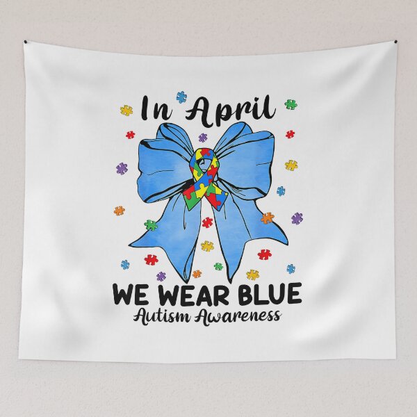 Item preview, Autism Bow In April We Wear Blue designed and sold by Boutkimaewab.