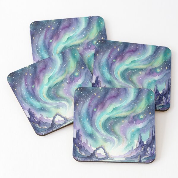 Item preview, Celestial Aurora Borealis Wedding Invitation – Romantic Northern Lights Night Sky Watercolor designed and sold by NdesignTrend.
