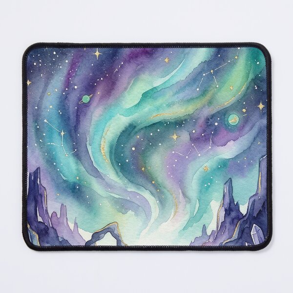 Item preview, Celestial Aurora Borealis Wedding Invitation – Romantic Northern Lights Night Sky Watercolor designed and sold by NdesignTrend.