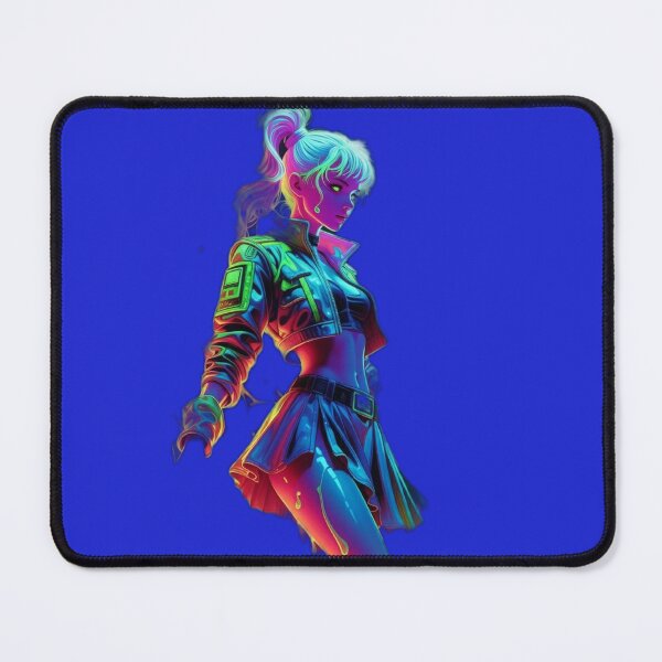 Item preview, Cyberpunk Neon Toxic Raver – Glow Drip Jacket & Rainbow Ponytail designed and sold by RadaQueen.