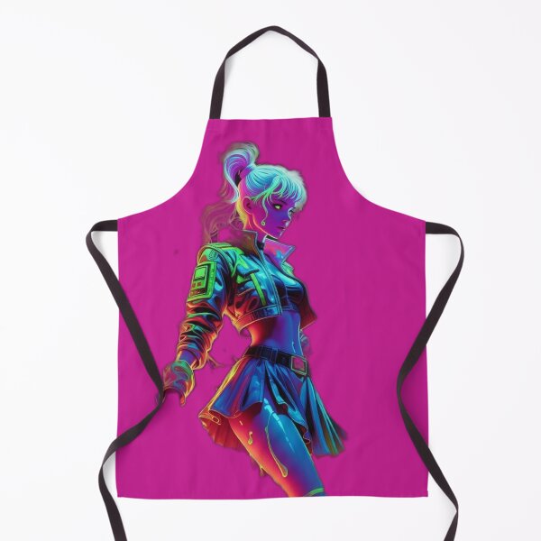 Item preview, Cyberpunk Neon Toxic Raver – Glow Drip Jacket & Rainbow Ponytail designed and sold by RadaQueen.