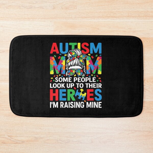 Item preview, Autism Awareness Mom Raising Hero Messy Bun Women Autistic designed and sold by Boutkimaewab.