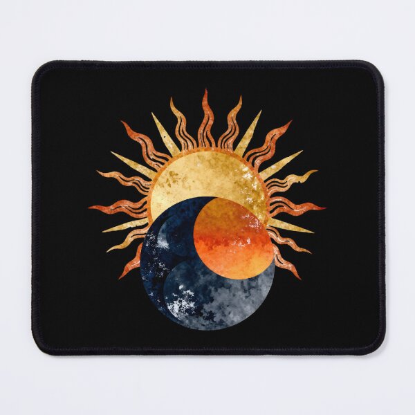 Item preview, Dark Boho Watercolor Sun And Moon Celestial Solar Eclipse designed and sold by Trendsecne.