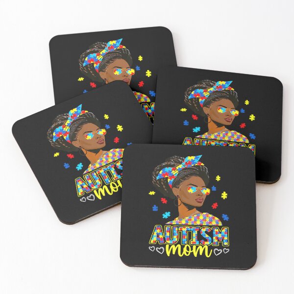 Item preview, Black Afro Autism Mom American Autism Awareness Month designed and sold by Boutkimaewab.