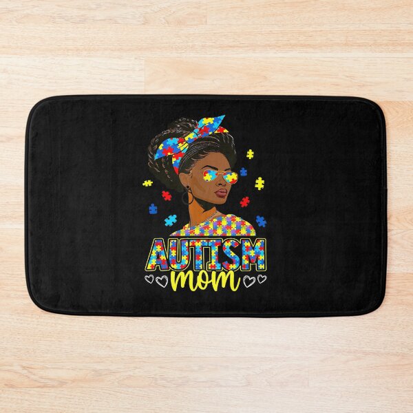 Item preview, Black Afro Autism Mom American Autism Awareness Month designed and sold by Boutkimaewab.
