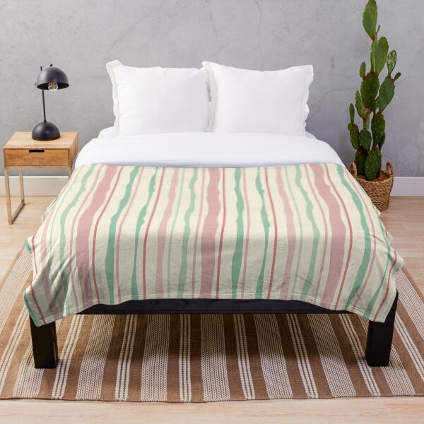 Item preview, Retro wavy pastel stripes pattern pink and green designed and sold by KateKeoganDesign.